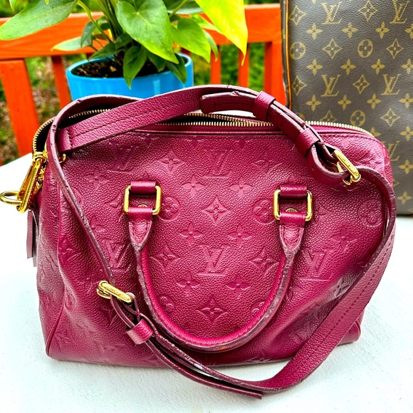 💕AUTHENTIC Louis Vuitton AURORE Monogram Empreinte Speedy BANDOULIERE 25 Bag💕 - Picture 2 of 14